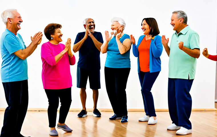 시니어 댄스 클래스 - Tango Connection**

"A senior couple gracefully dancing tango in a warmly lit studio, fully clothed ...