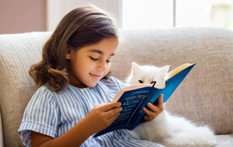 어린이 반려동물 교육 - **Prompt: Shared Responsibilities, Growing Bonds**
    A heartwarming image of two children, one aro...