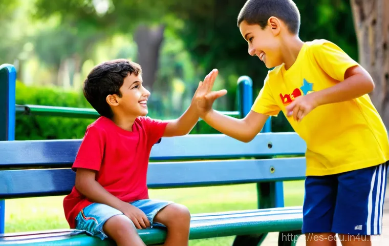어린이 사회성 프로그램 - **Image Prompt: Storytime Emotions**
    "A heartwarming scene of a diverse group of four children, ...